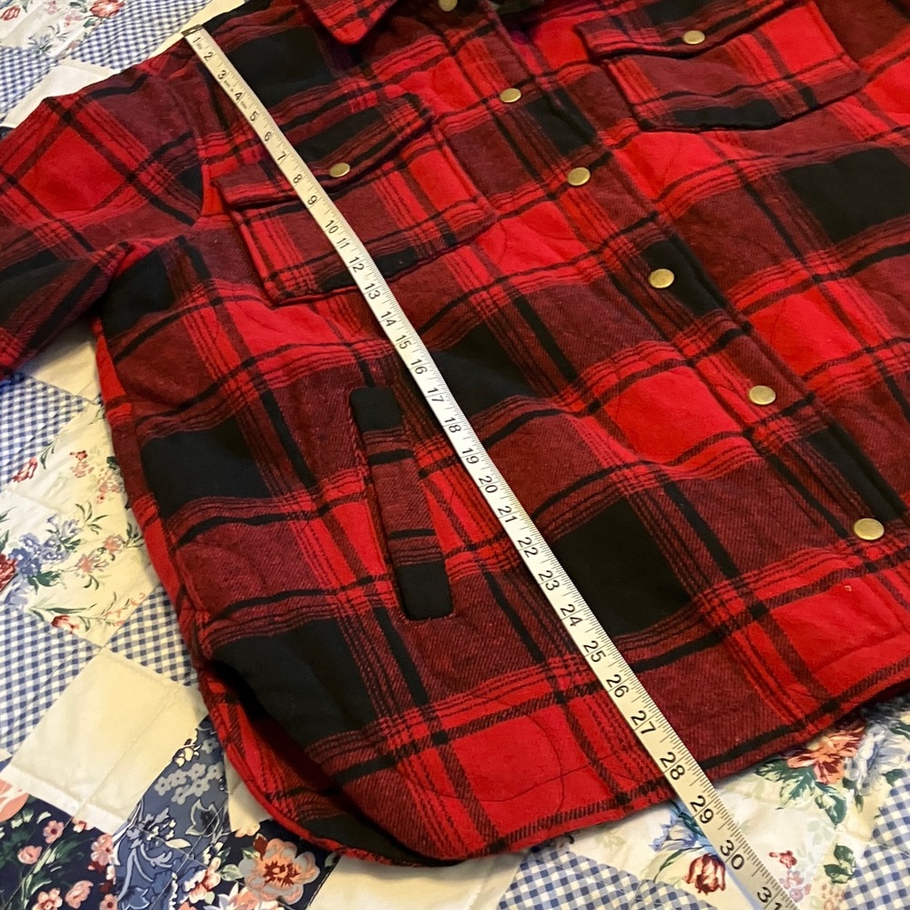 Maurices Red and Black Plaid Jacket - Picture 6 of 7
